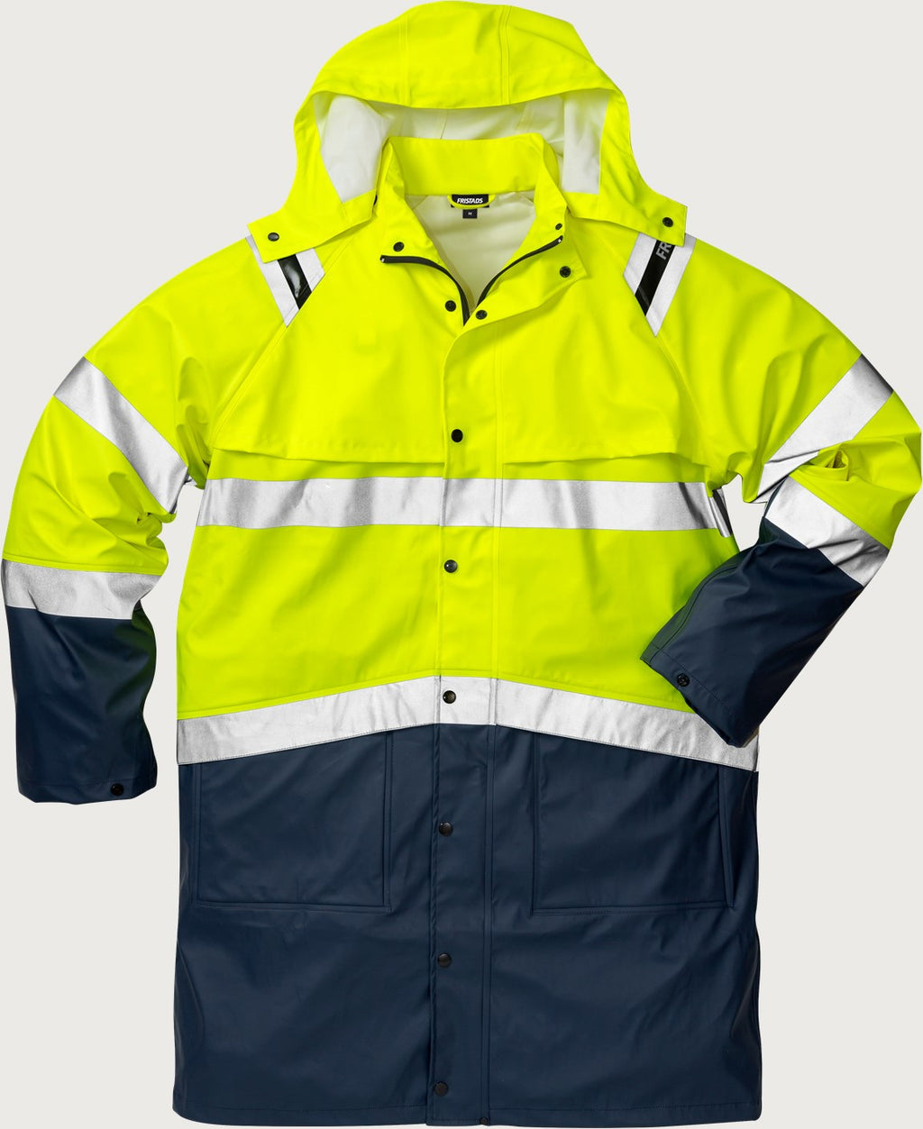 Huomiosadetakki, luokka 3 – 4634 RS - Neonkeltainen/Tummansininen