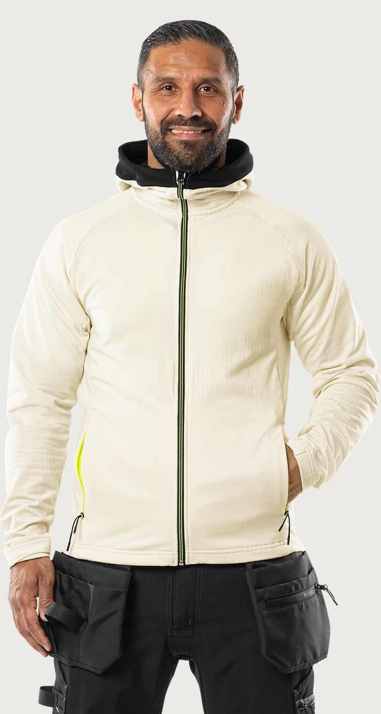 Tekninen hupullinen stretch takki – 7871 GTD - Luonnonvalkoinen