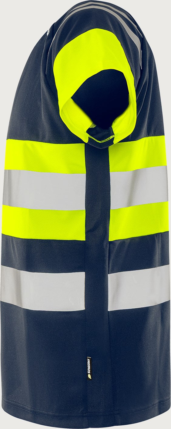 Tekninen huomio-t-paita, luokka 1 – 7880 GPST - Neonkeltainen/Tummansininen
