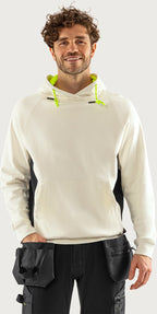 Hupullinen stretch collegepaita – 7870 GKC - Luonnonvalkoinen