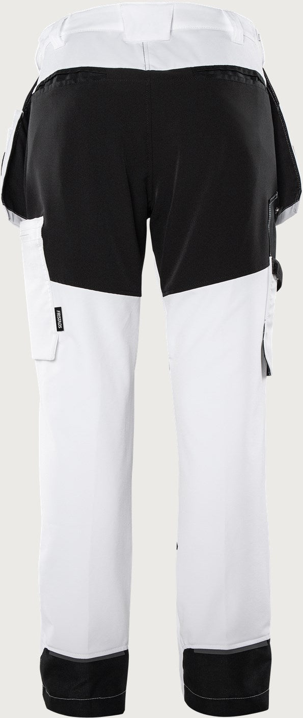 Rakentajan stretch housut – 2760 LWS - Valkoinen/Musta