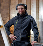 Tekninen hupullinen softshell takki – 4871 GBF - Musta