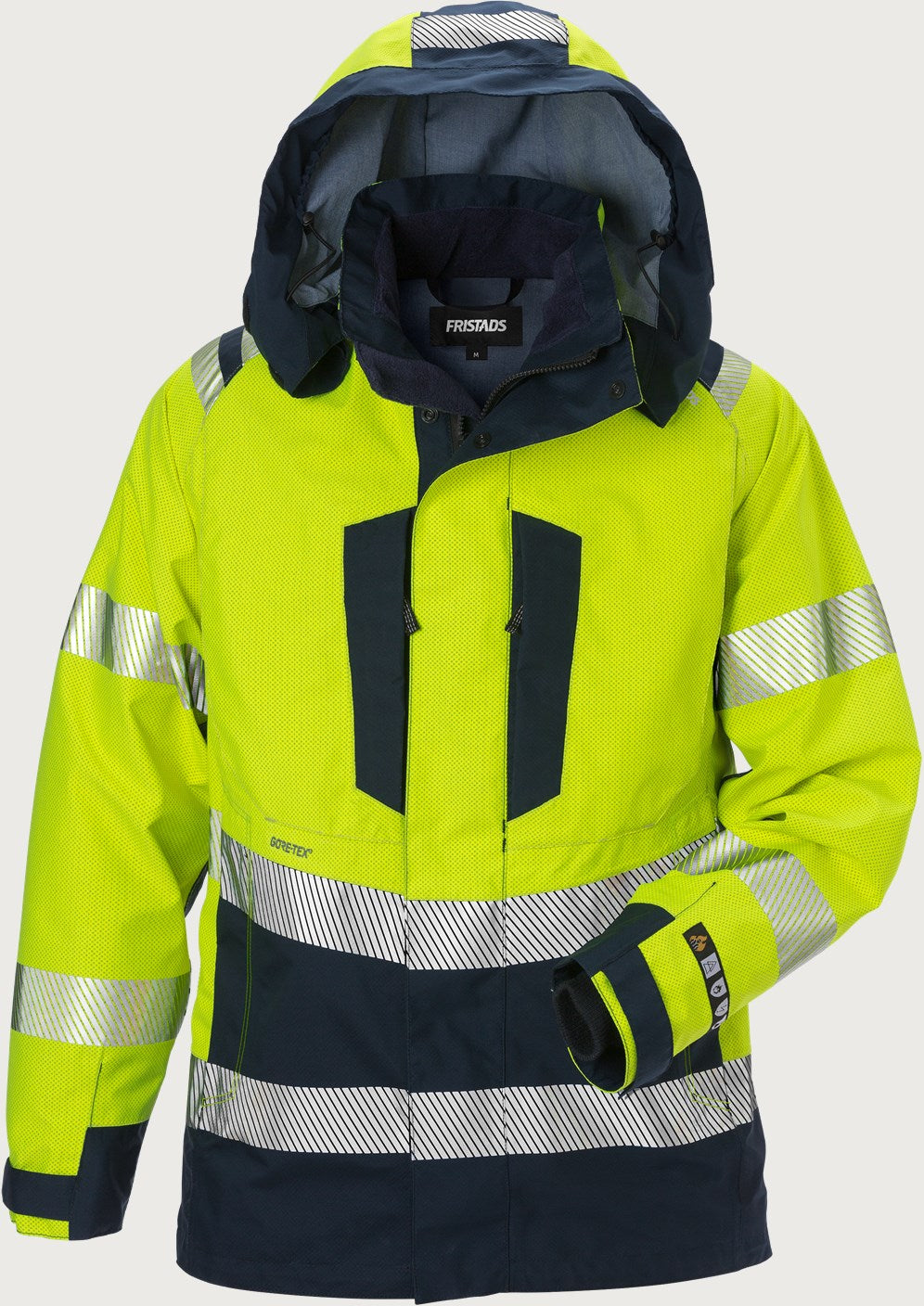 Naisten palosuojattu huomiokuoritakki, luokka 3 – Flamestat GORE-TEX PYRAD® 4195 GXE - Neonkeltainen/Tummansininen