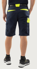 Shortsit – 2932 GWM - Navysininen/Neonkeltainen