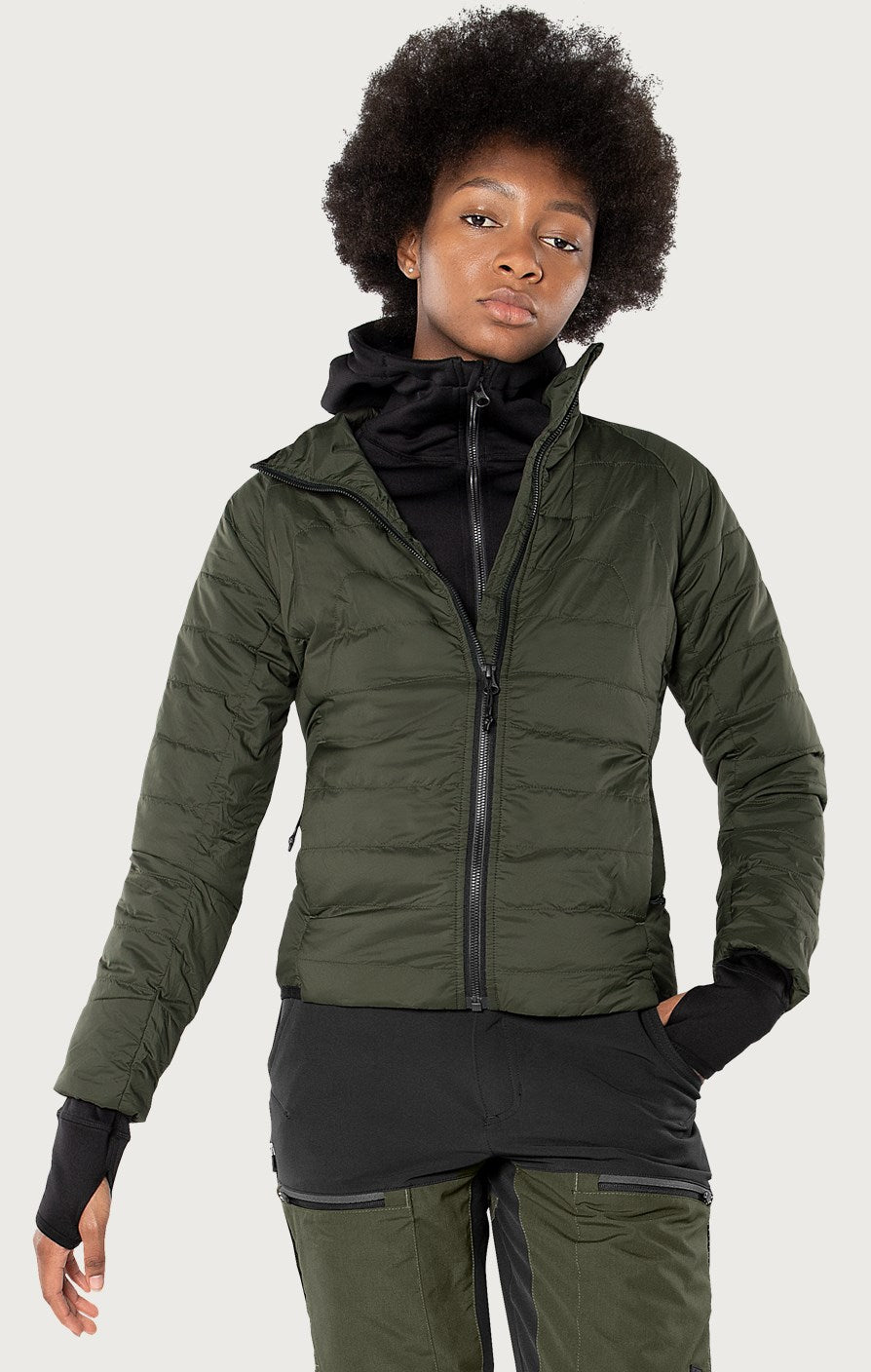 Oxygen PrimaLoft® naisten takki - Maastonvihreä