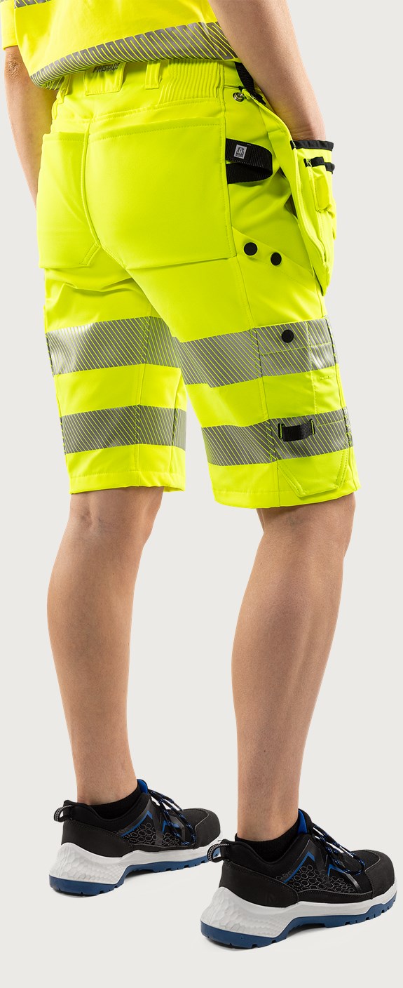 Naisten rakentajan stretch shortsit, luokka 1 – 2667 GSTP - Neonkeltainen
