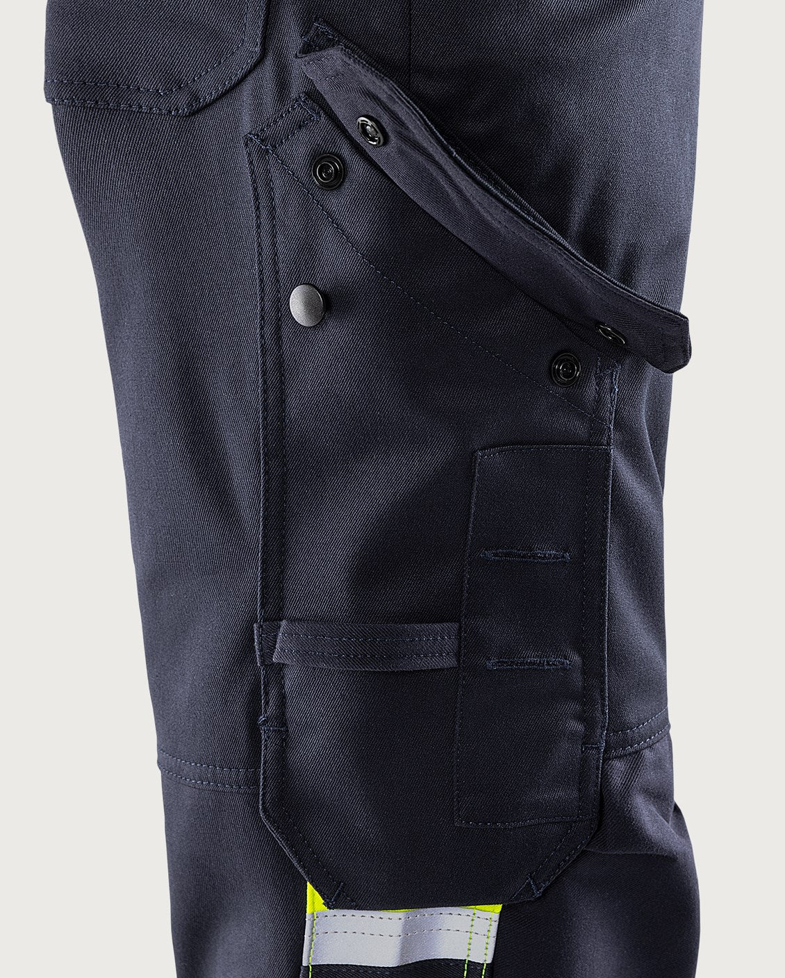 Naisten palosuojatut stretch huomiohousut, luokka 1 – Flamestat 2170 ATHF - Neonkeltainen/Tummansininen