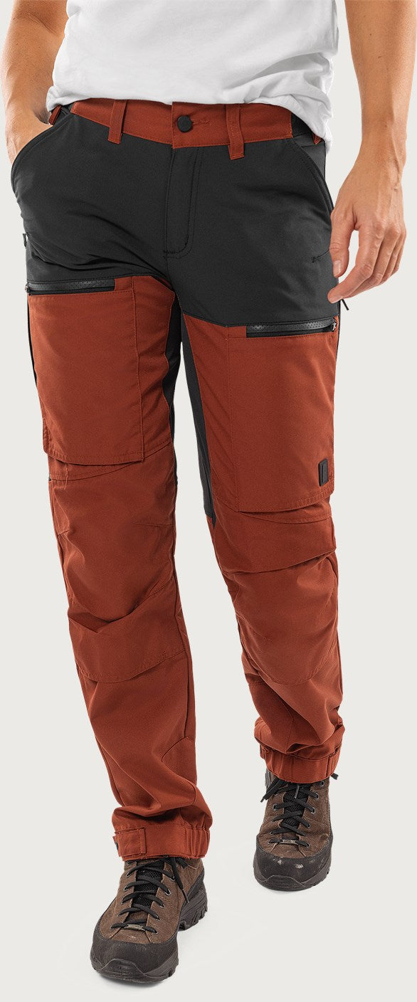 Carbon semistretch housut naisten - Ruosteenpunainen/Musta