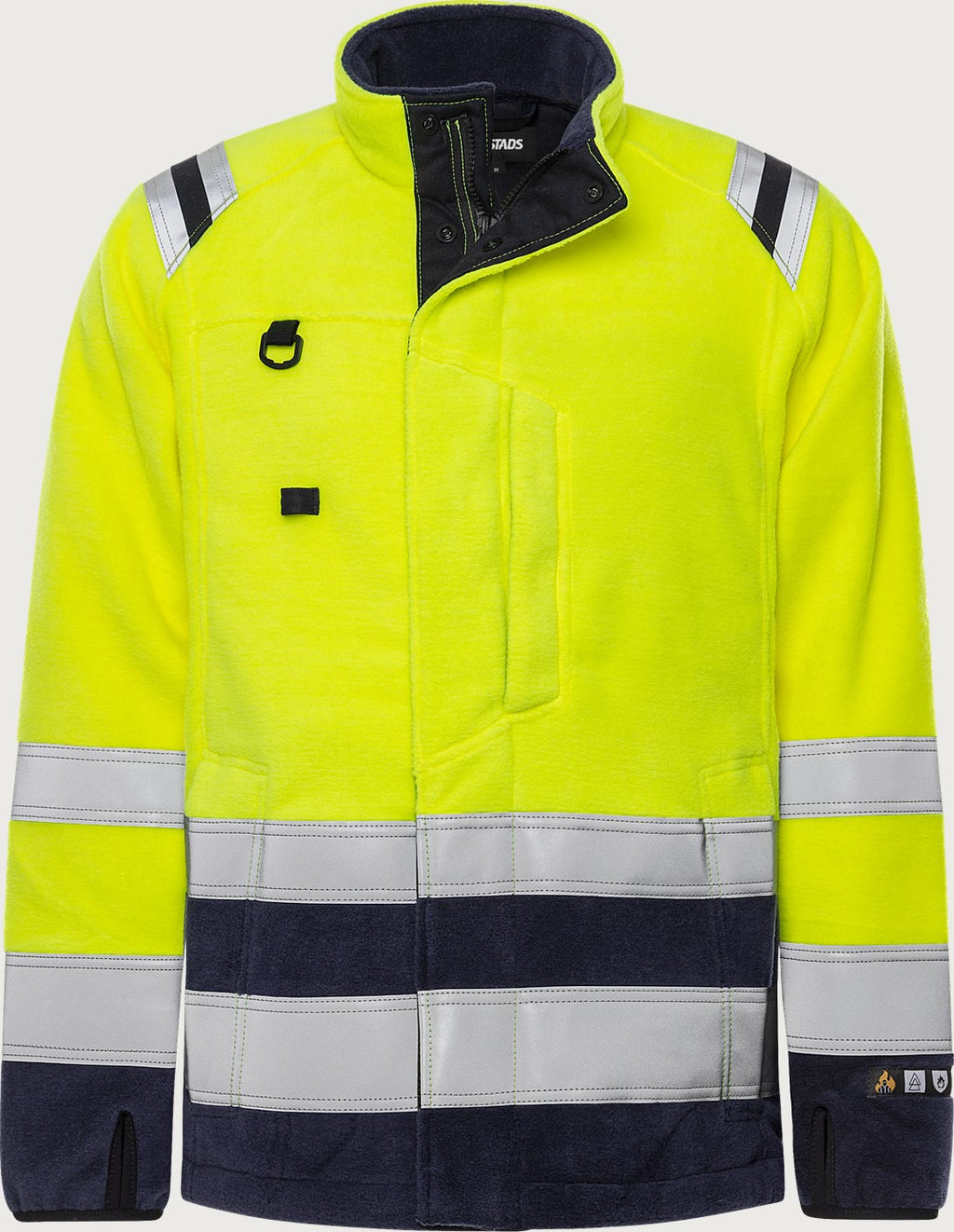 Palosuojattu huomiofleecetakki, luokka 3 – Flamestat 4063 ATF - Neonkeltainen/Tummansininen