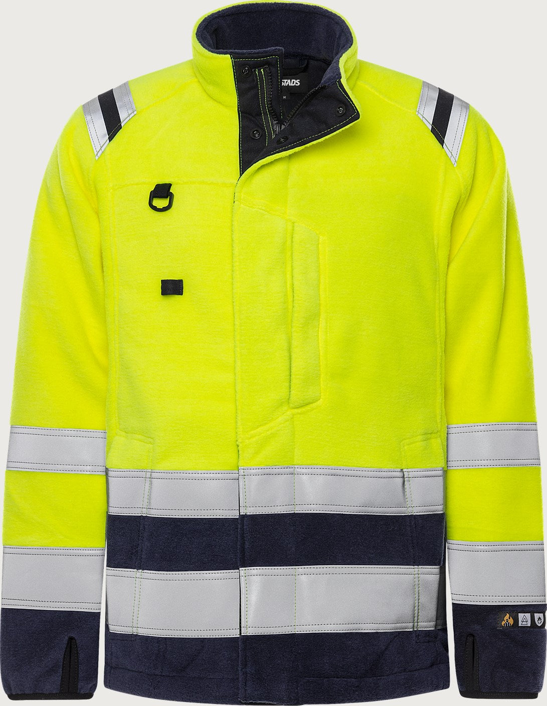 Palosuojattu huomiofleecetakki, luokka 3 – Flamestat 4063 ATF - Neonkeltainen/Tummansininen