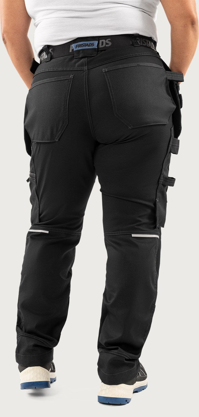 Naisten rakentajan stretch housut – 2901 GWM - Musta