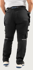 Naisten rakentajan stretch housut – 2901 GWM - Musta