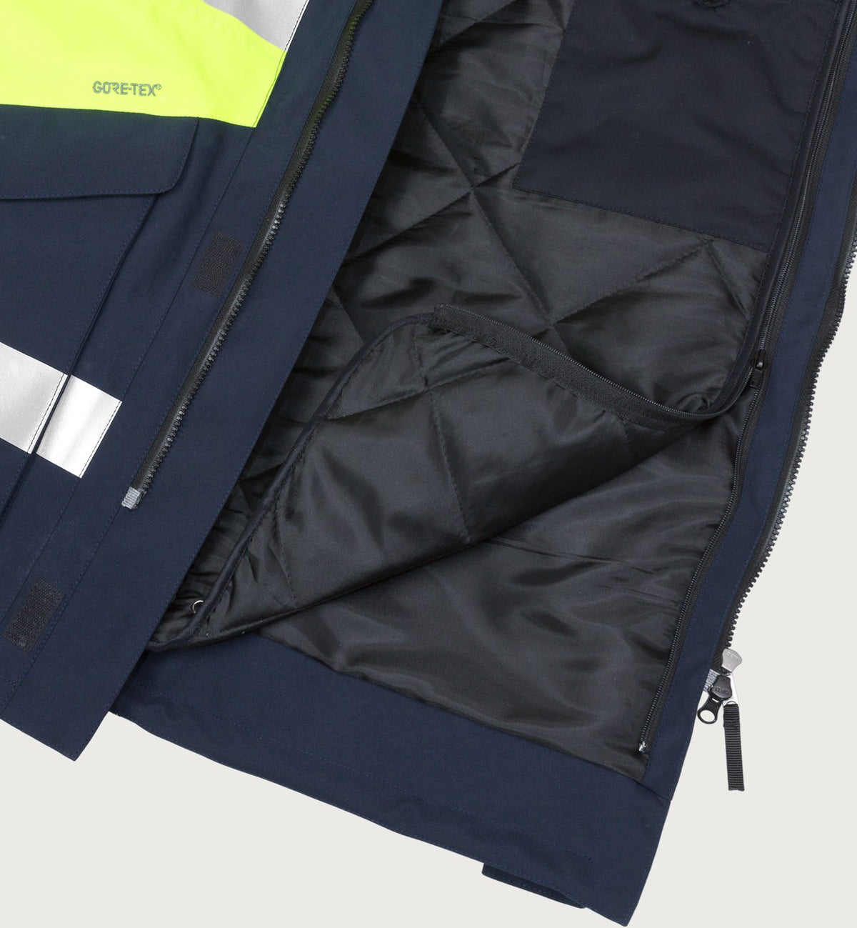 3-in-1 huomiotalviparka, luokka 3 – GORE-TEX 4989 GXB - Neonkeltainen/Tummansininen