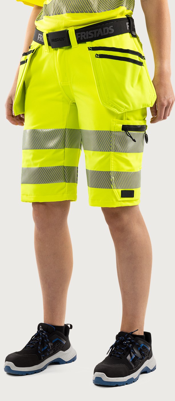 Naisten rakentajan stretch shortsit, luokka 1 – 2667 GSTP - Neonkeltainen