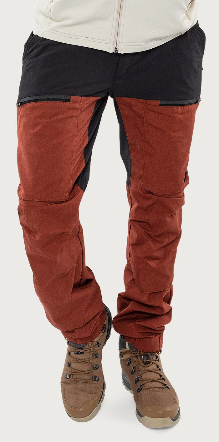 Carbon semistretch housut - Ruosteenpunainen/Musta