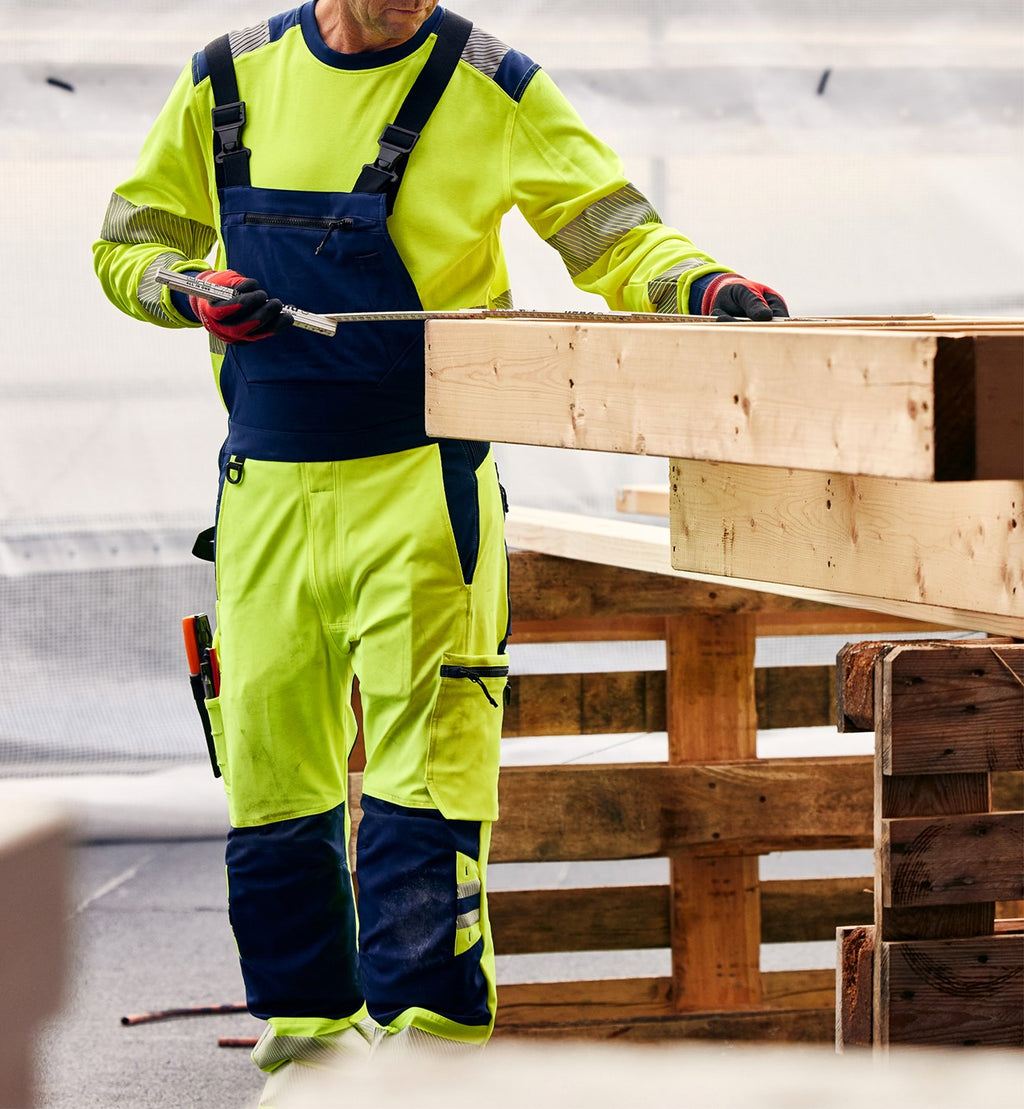 Stretch huomioavohaalari, luokka 2 – Green 1031 GSTP - Neonkeltainen/Tummansininen