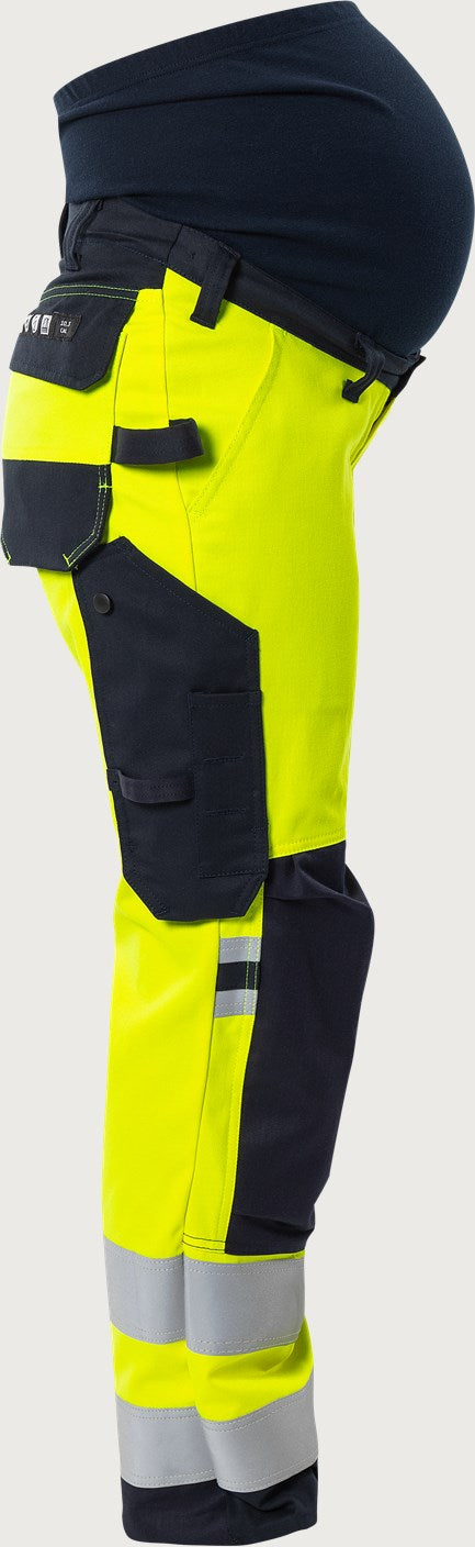Palosuojatut stretch huomioäitiyshousut, luokka 2 – Flamestat 2507 ATHF - Neonkeltainen/Tummansininen