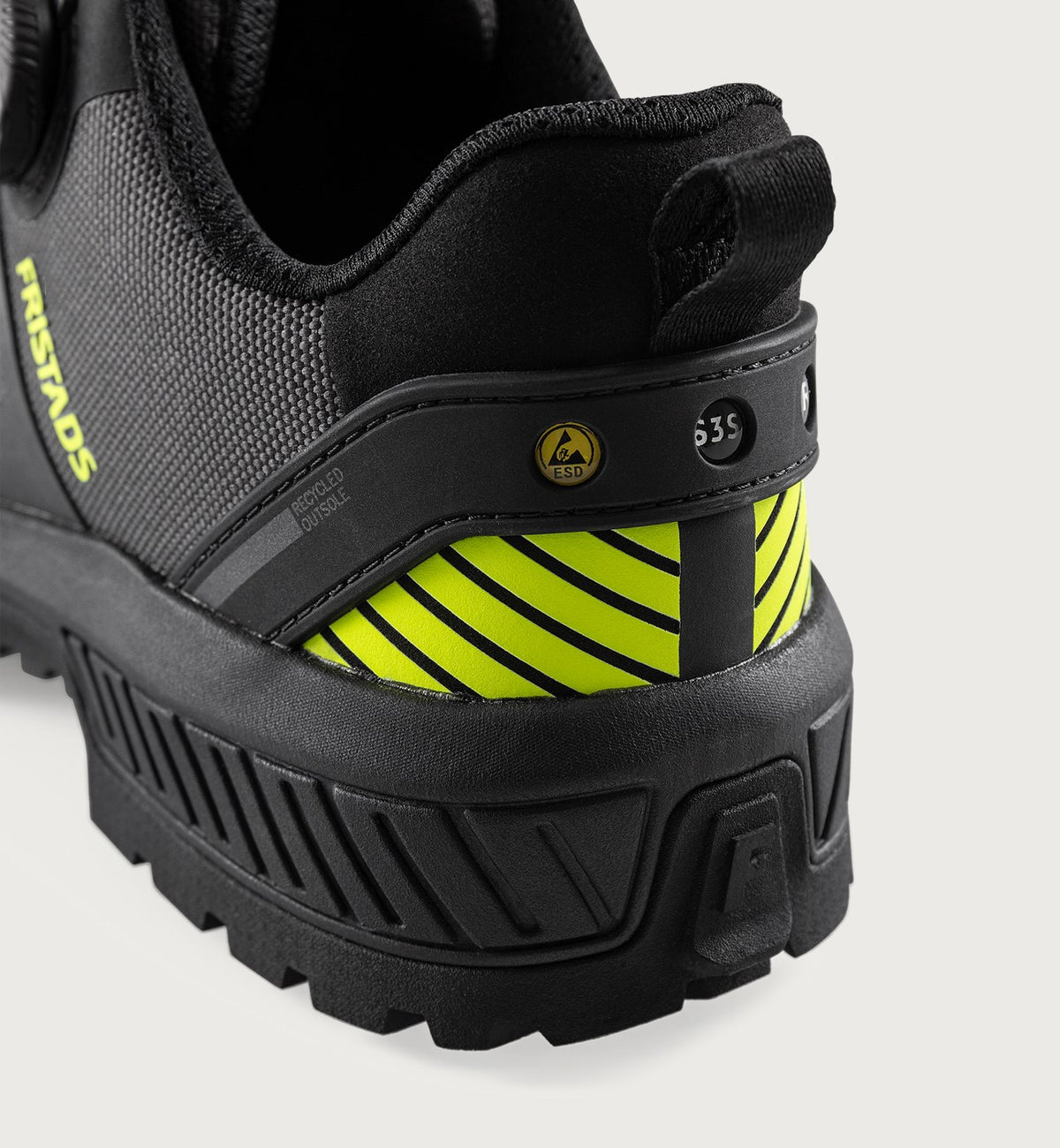 ComfortStep turvakenkä S3S Matala - Antrasiitinharmaa/Neonkeltainen