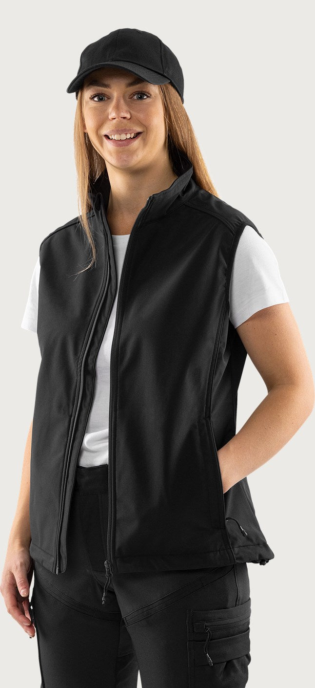 Naisten softshell liivi – 1507 SBT - Musta