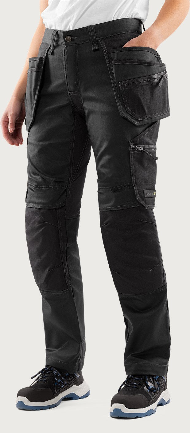 Naisten rakentajan stretch housut – 2901 GWM - Musta