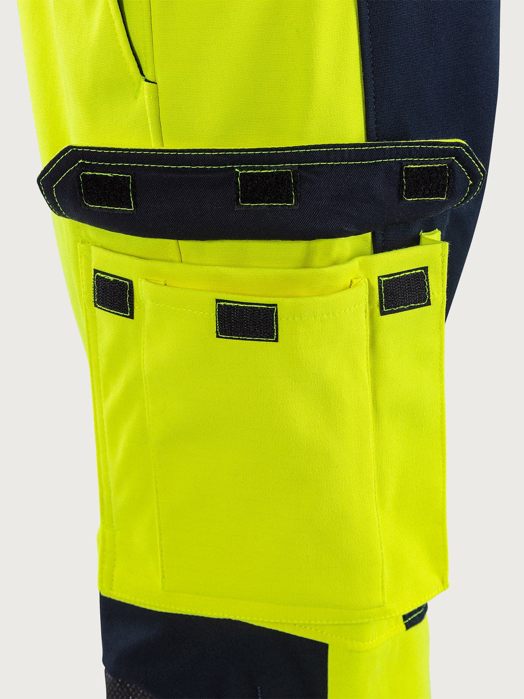 Palosuojatut stretch huomiohousut, luokka 2 – Flamestat 2280 FSS - Neonkeltainen/Tummansininen