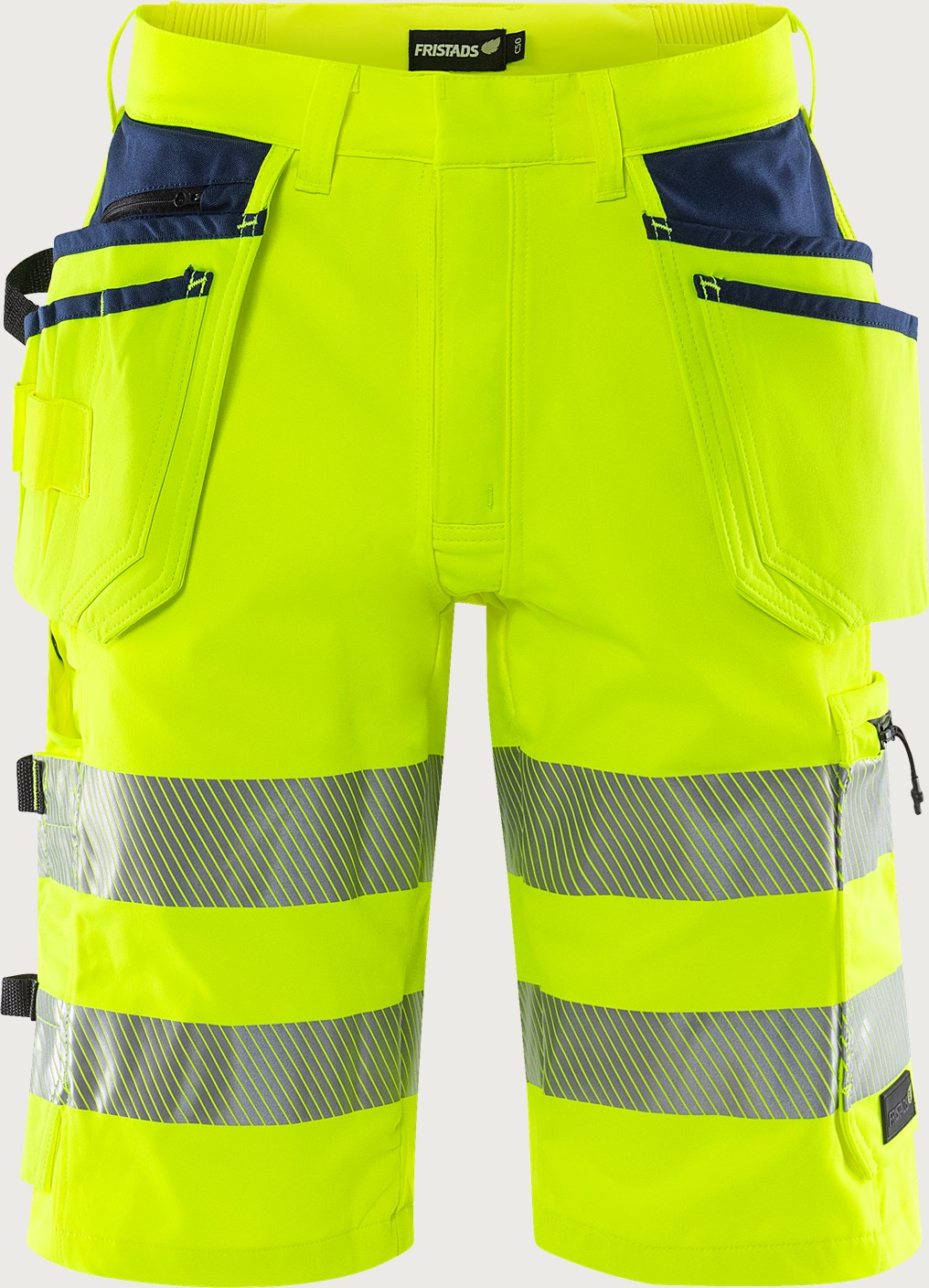 Rakentajan stretch huomioshortsit, luokka 2 – Green 2646 GSTP - Neonkeltainen/Tummansininen