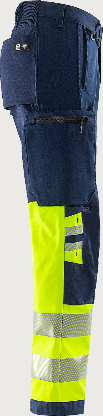 Stretch huomiohousut, luokka 1 – Green 2647 GSTP - Neonkeltainen/Tummansininen