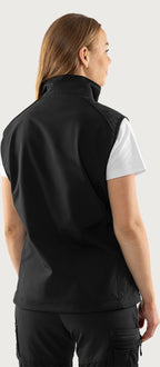 Naisten softshell liivi – 1507 SBT - Musta