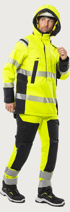 Palosuojattu huomioanorakki, luokka 3 – Flamestat 4019 FSS - Neonkeltainen/Tummansininen