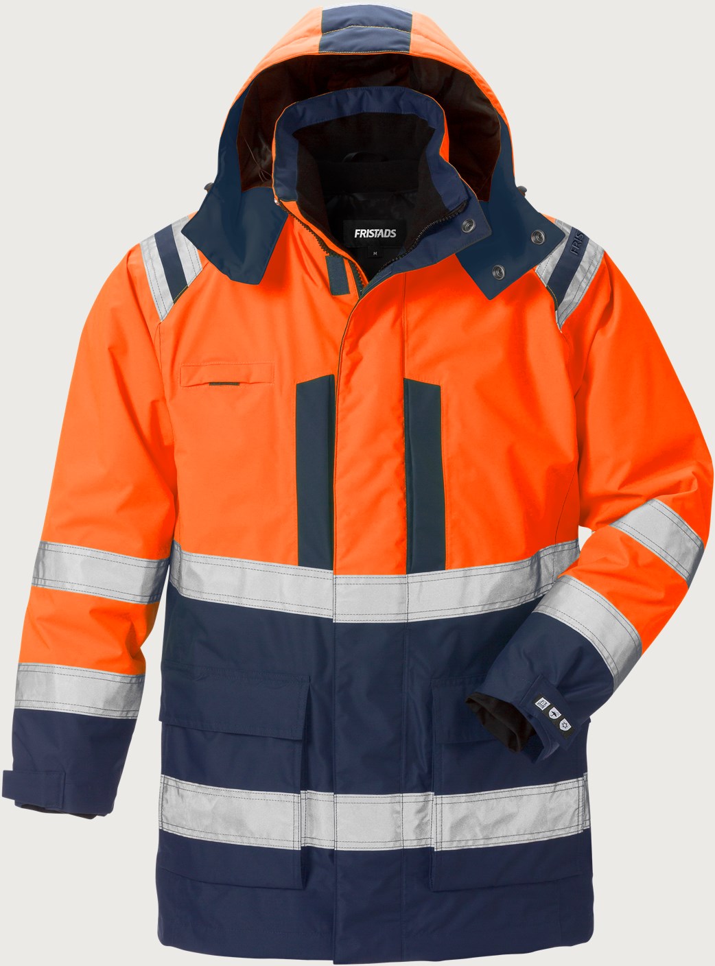 3-in-1 huomioparkatakki, luokka 3 – Airtech® 4036 GTT - Neonoranssi/Tummansininen