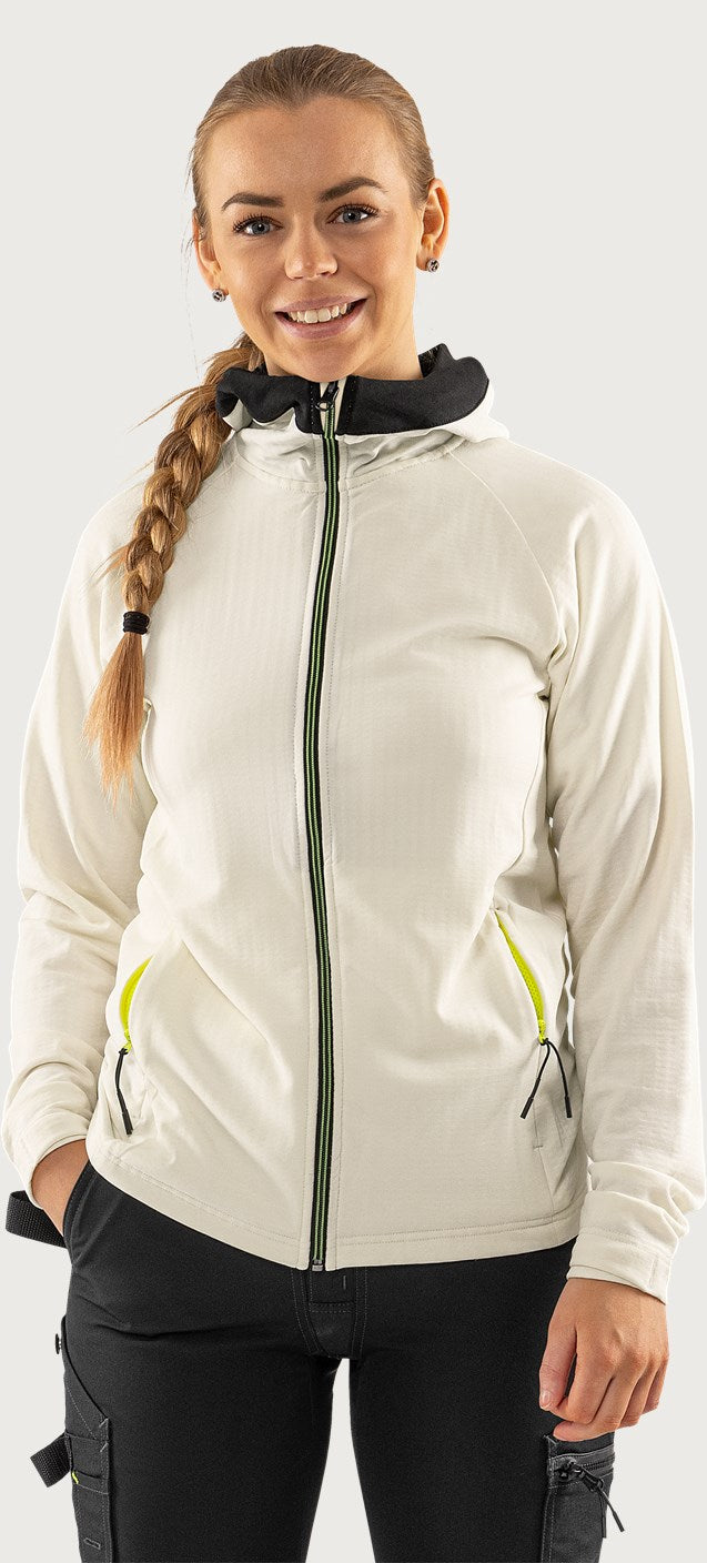 Tekninen hupullinen stretch takki – 7871 GTD - Luonnonvalkoinen