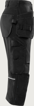 Rakentajan stretch piraattihousut – 2903 GWM - Musta