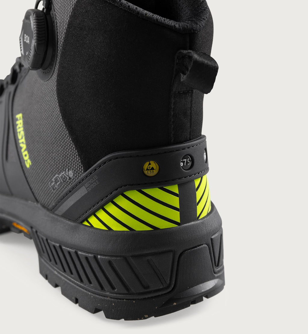 ComfortStep Turvakenkä vedenpitävä S7S Puolikorkea - Antrasiitinharmaa/Neonkeltainen