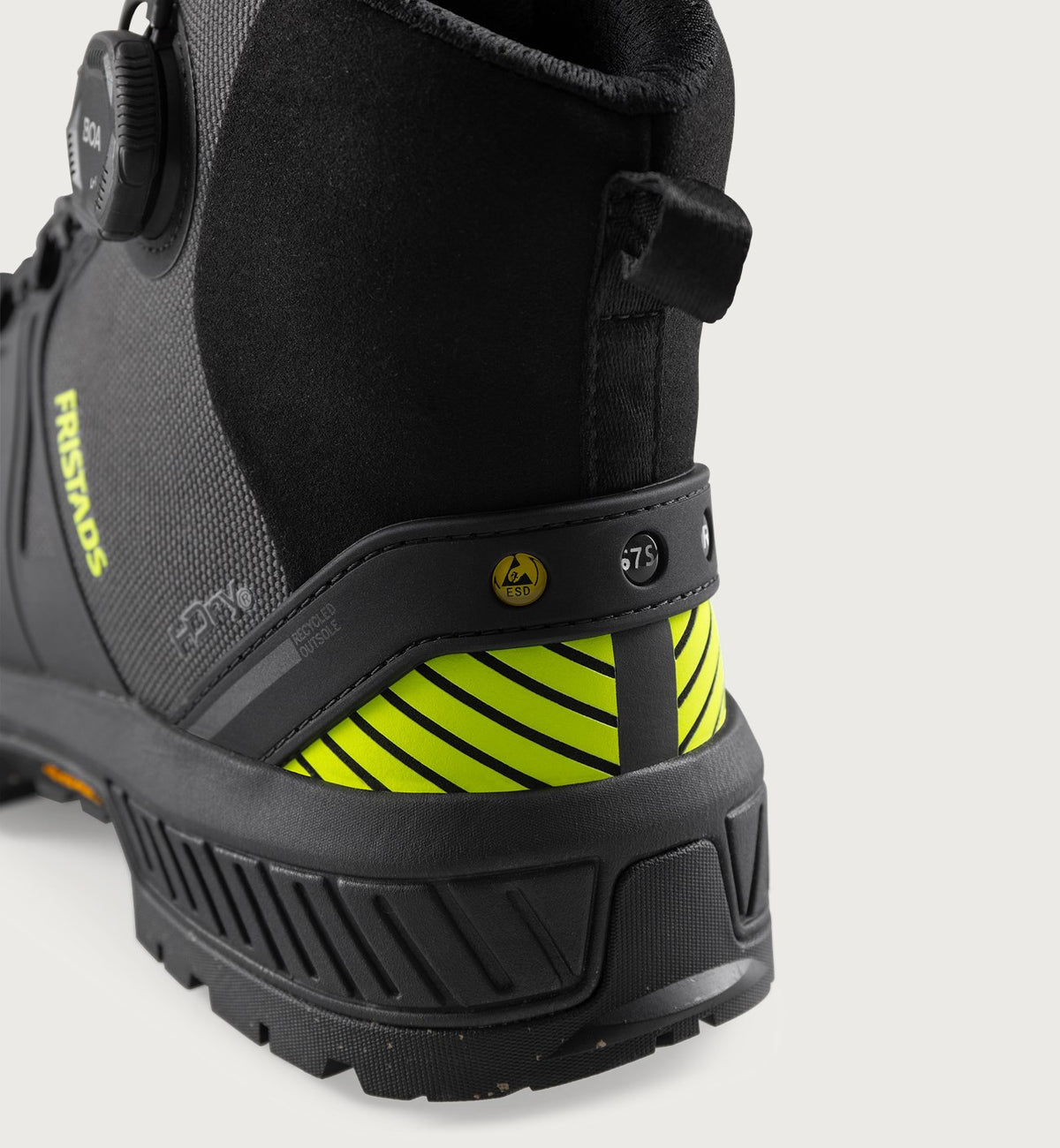 ComfortStep Turvakenkä vedenpitävä S7S Puolikorkea - Antrasiitinharmaa/Neonkeltainen