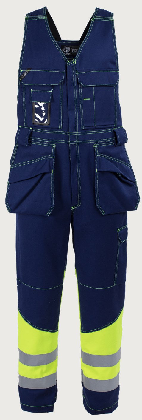 Riipputaskuavohaalari HiVis FR 1.0 - Tummansininen/ keltainen