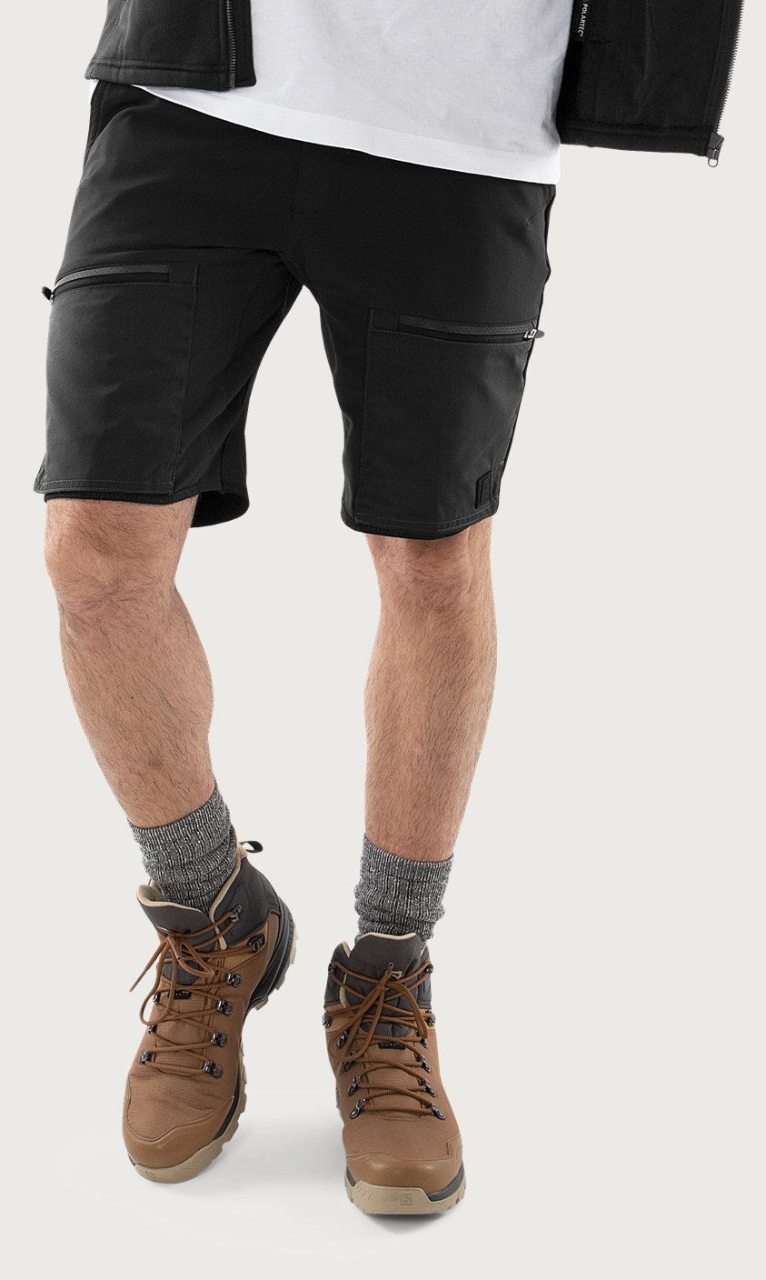 Carbon semistretch shortsit - Musta