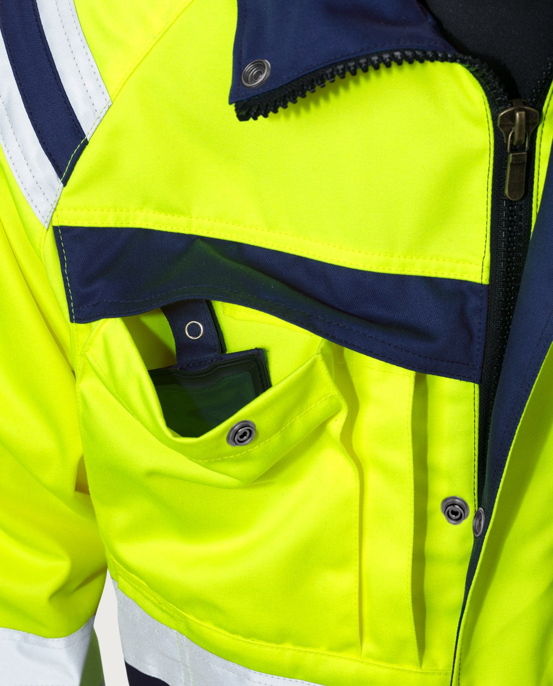 Huomiotakki, luokka 3 – 4026 PLU - Neonkeltainen/Tummansininen