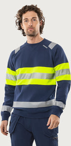 Huomiocollegepaita, luokka 1 – 7530 GKC - Neonkeltainen/Tummansininen