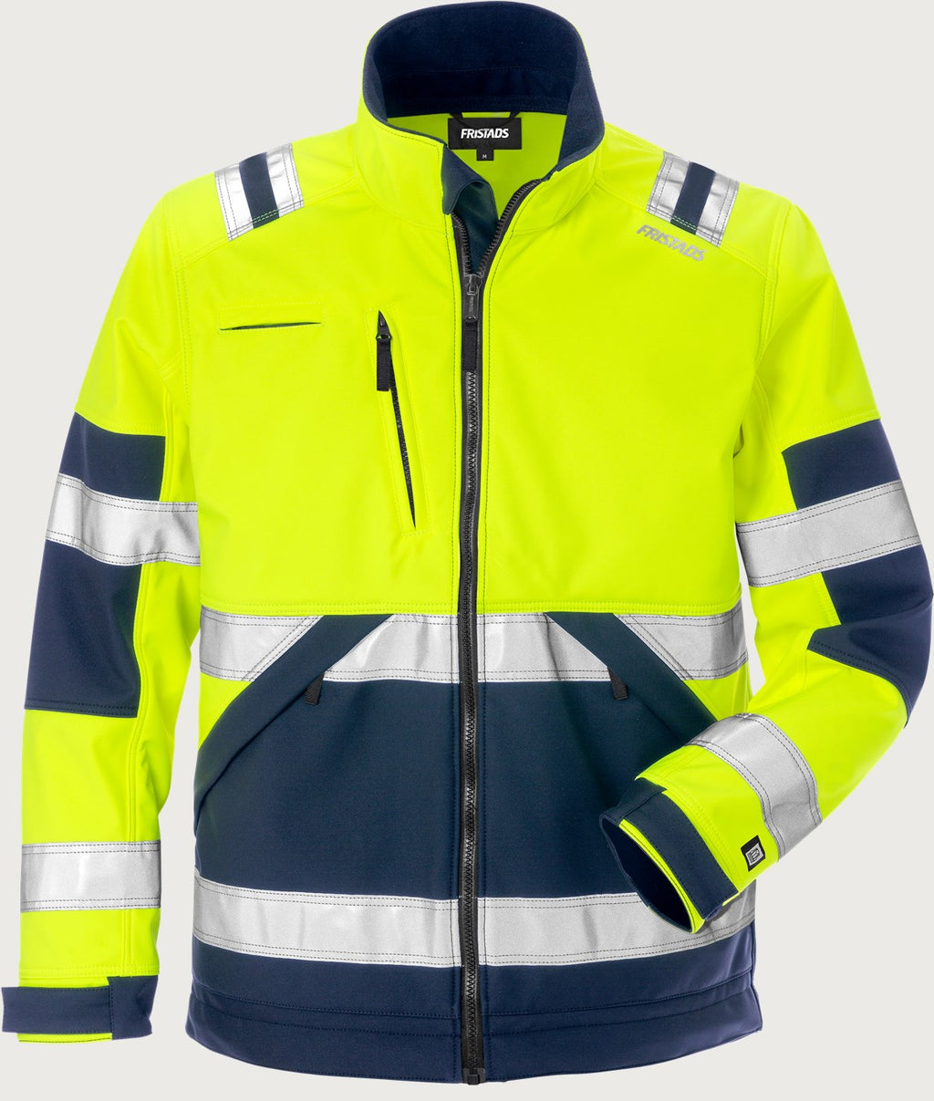 Softshell huomiotakki, luokka 2 – 4083 WYH - Neonkeltainen/Tummansininen