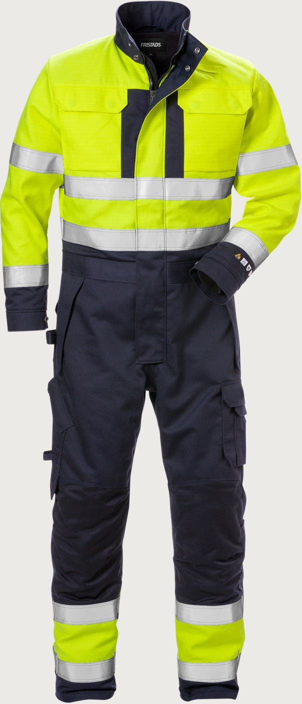 Palosuojattu huomiotalviumpihaalari, luokka 3 – 8088 FLAM - Neonkeltainen/Tummansininen