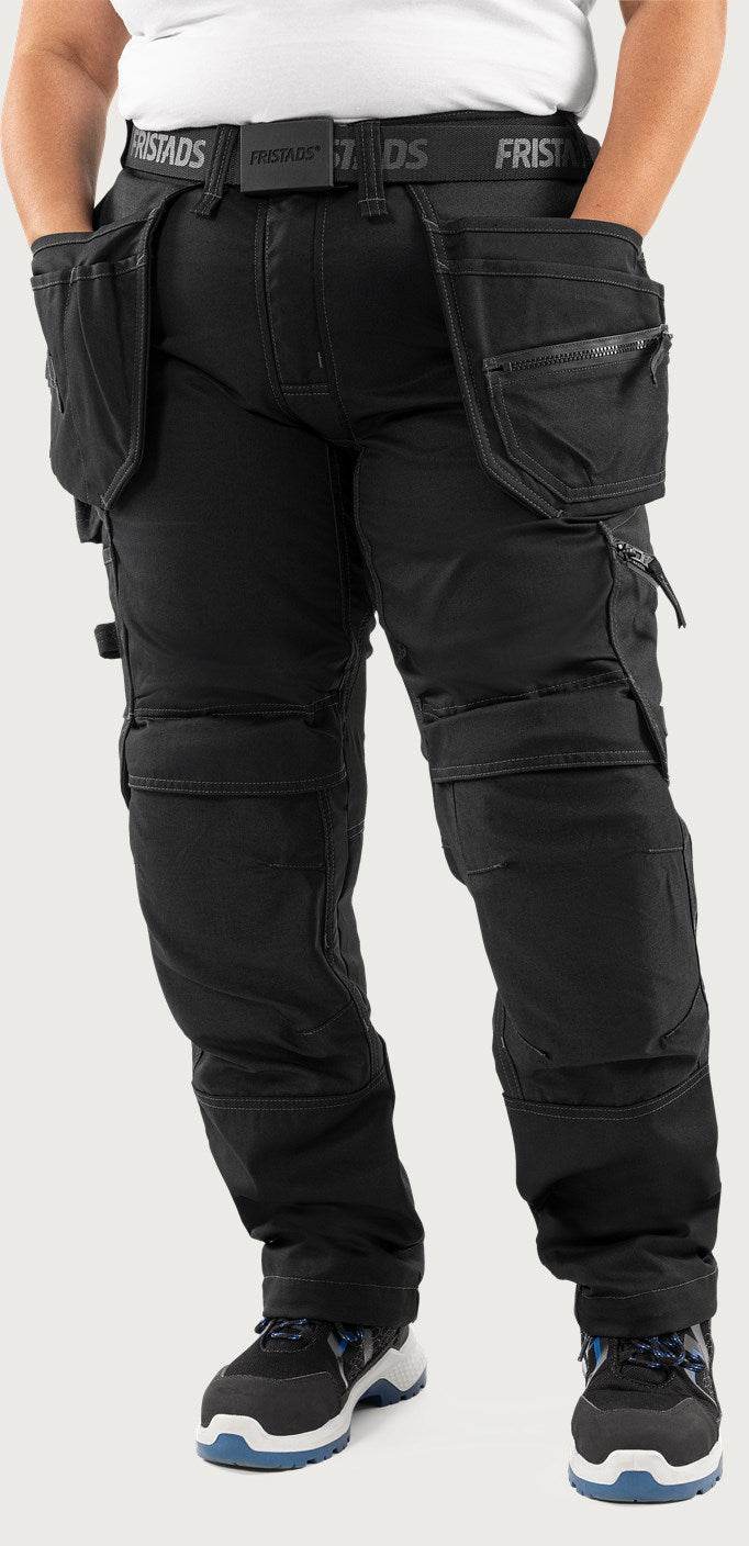 Naisten rakentajan stretch housut – 2901 GWM - Musta