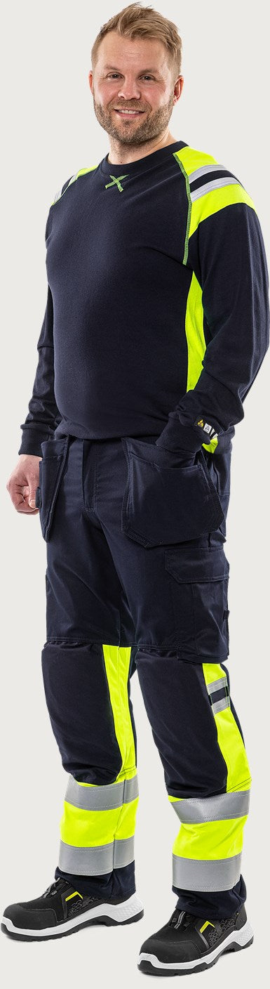 Palosuojattu pitkähihainen t-paita – Flamestat 7072 TFLH - Tummansininen