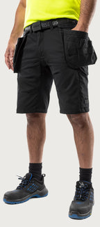 Rakentajan stretch shortsit – 2831 GSTT - Musta
