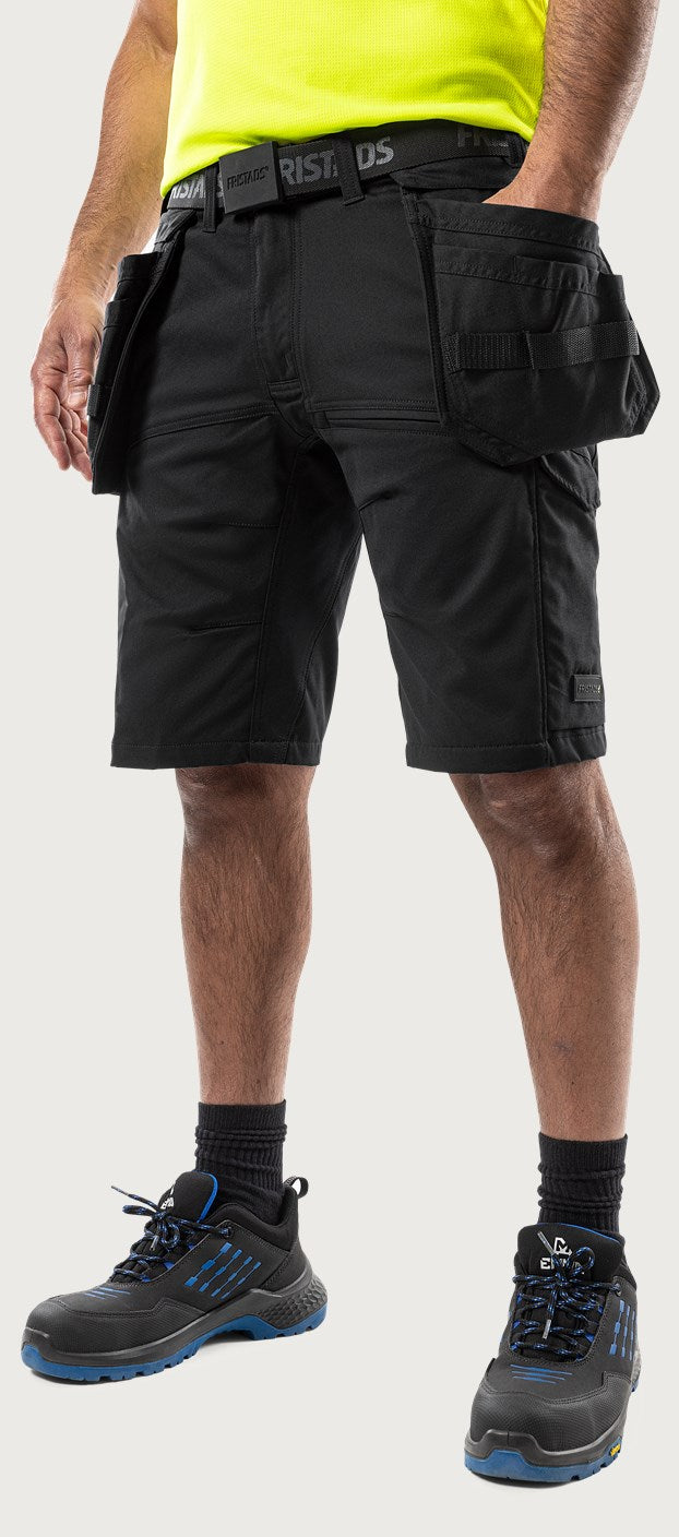 Rakentajan stretch shortsit – 2831 GSTT - Musta