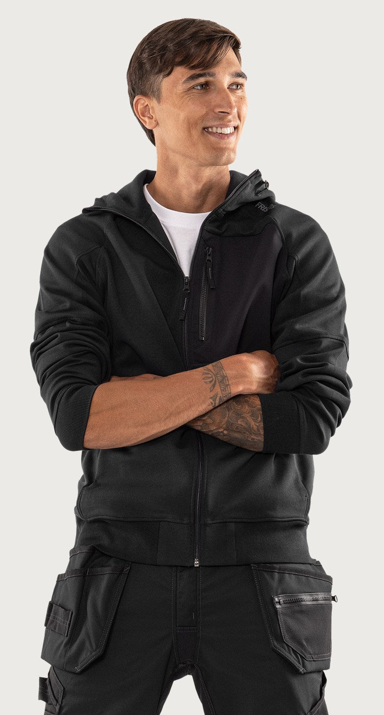 Hupullinen collegetakki – 7831 GKI - Musta