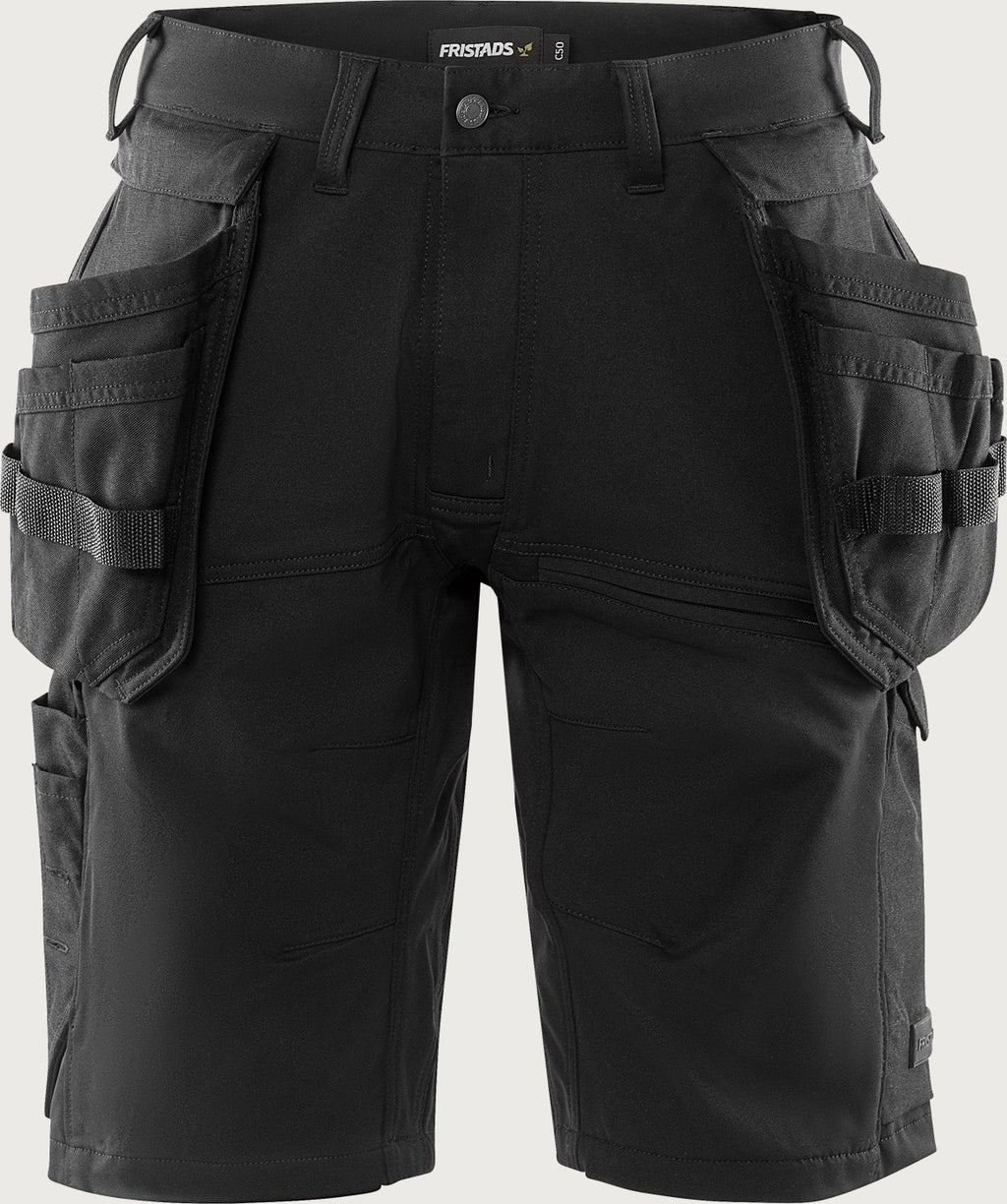 Rakentajan stretch shortsit – 2831 GSTT - Musta