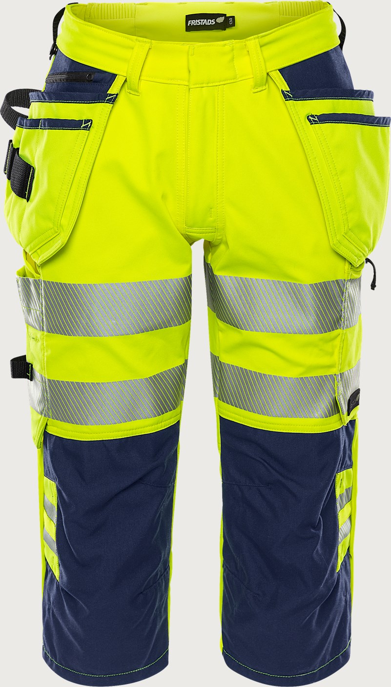 Stretch huomiopiraattihousut, luokka 2 – 2666 GSTP - Neonkeltainen/Tummansininen