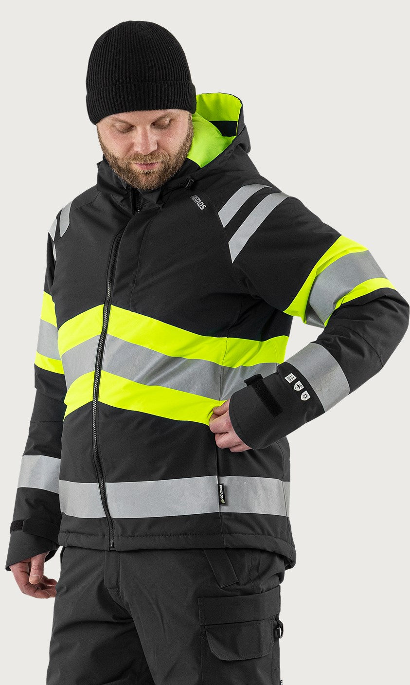 Stretch huomiotalvitakki, luokka 1 – Green 4685 GLPS - Neonkeltainen/Musta