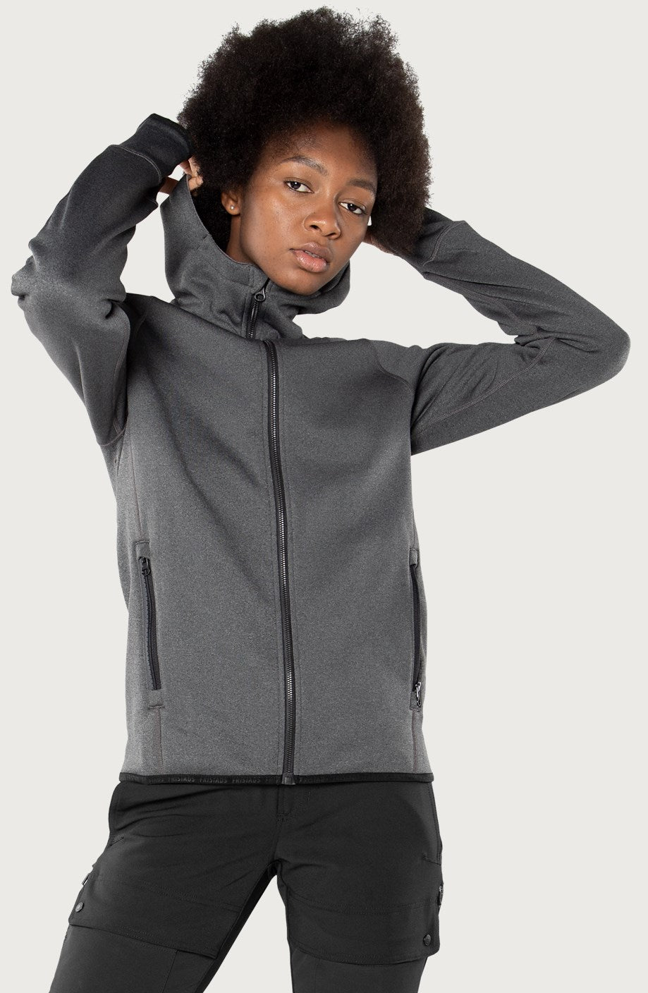Calcium Polartec® power stretch huppari naisten - Antrasiitinharmaa