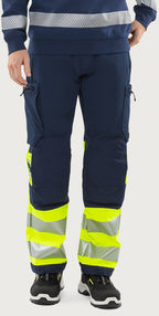Stretch huomiohousut, luokka 1 – Green 2647 GSTP - Neonkeltainen/Tummansininen